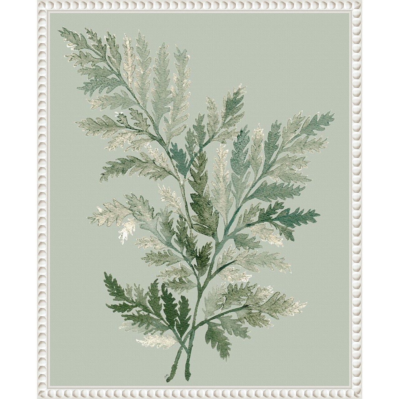 Tonal Green Ferns I by Elizabeth Medley Framed Canvas Wall Art
